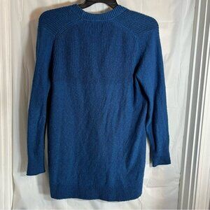 Vtg Abercrombie‎ and Fitch Cardigan Women’s Size Large Electric Blue Moose Logo